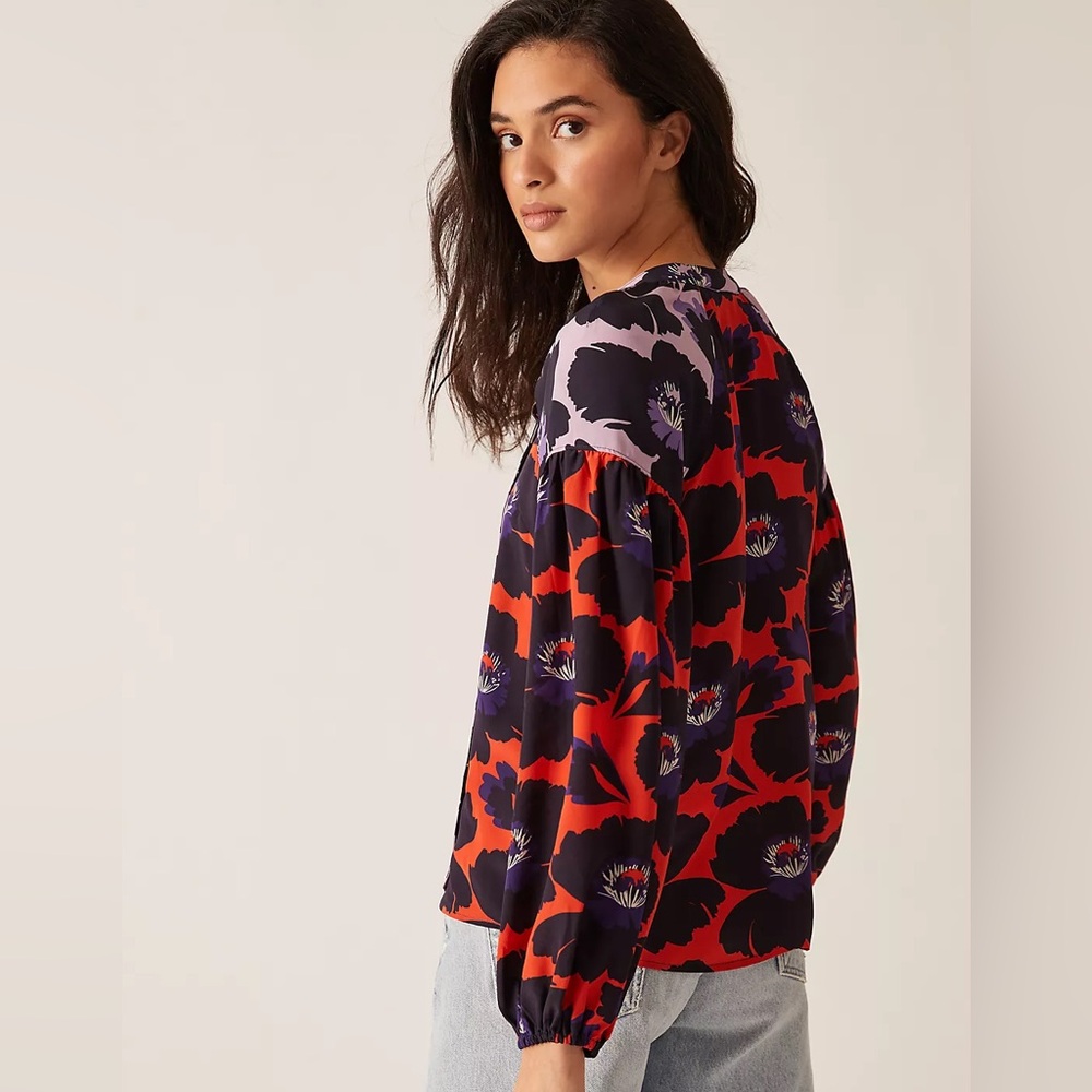 Maeve Neck-Tie Silk Blouse - Picture 2 of 8